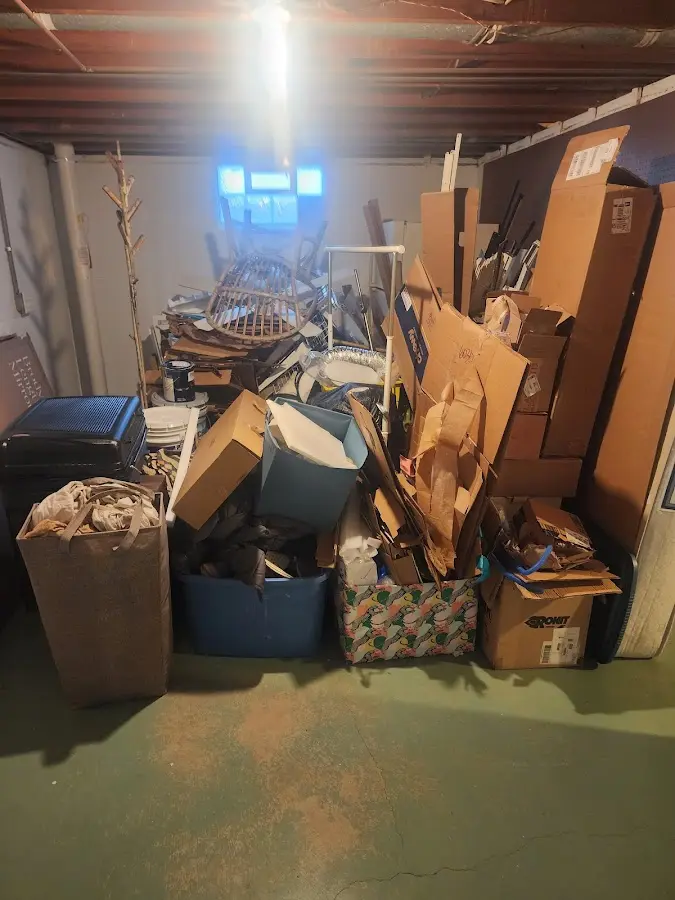 Roll-off dumpster container at job site for 6 Yard Dumpster Rental in Wickliffe